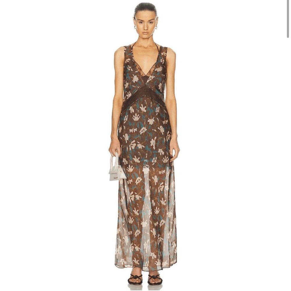 ISO: SIR the label Brown Floral Maxi Dress